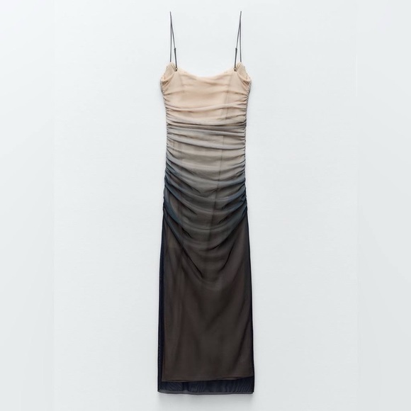 Zara Print Dress with Tulle S - Picture 3 of 3